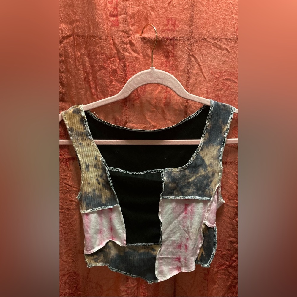 Women's Color Block Patchwork Tank Crop
Top Cami